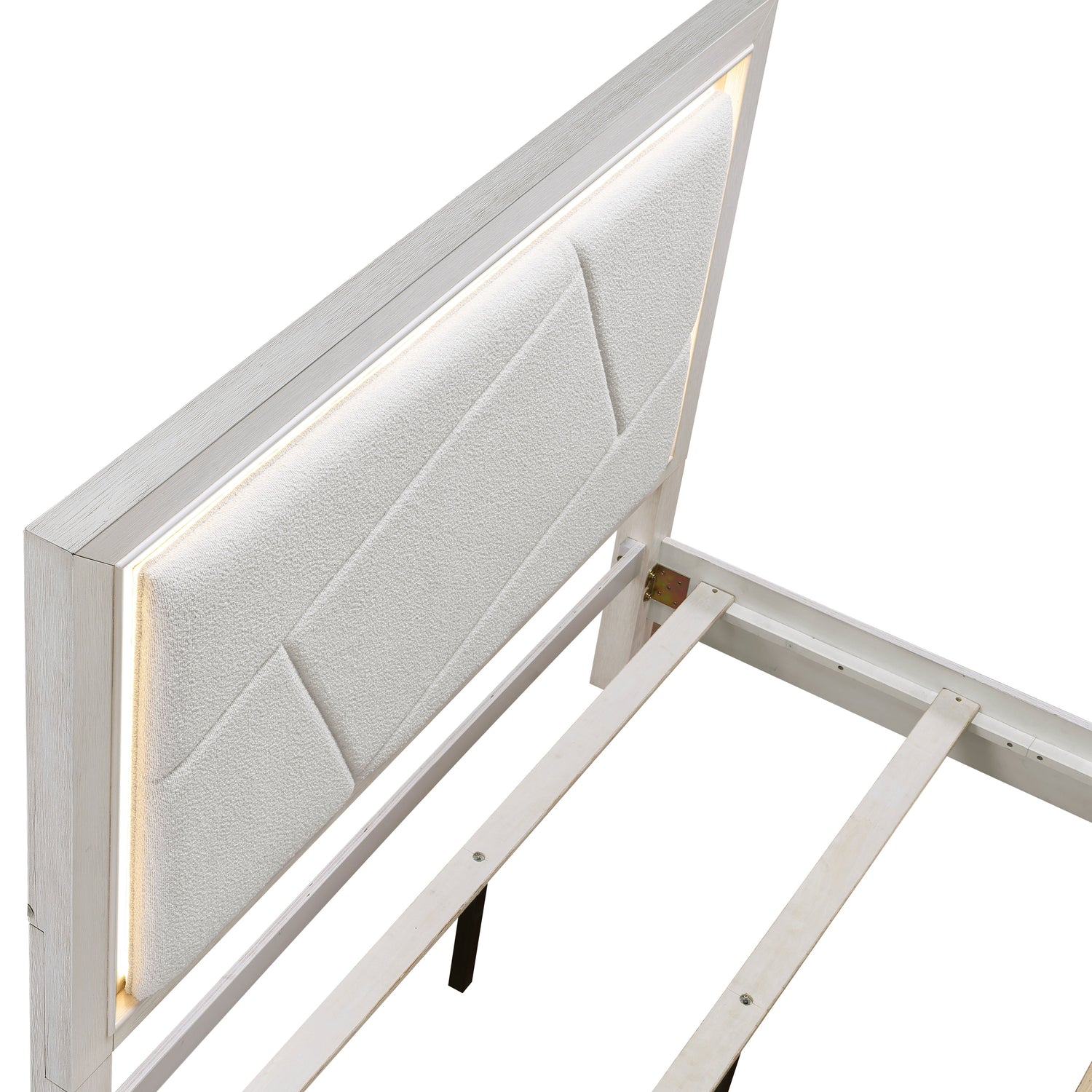 Asteria Antique White Queen Panel Bed from Homelegance - Luna Furniture