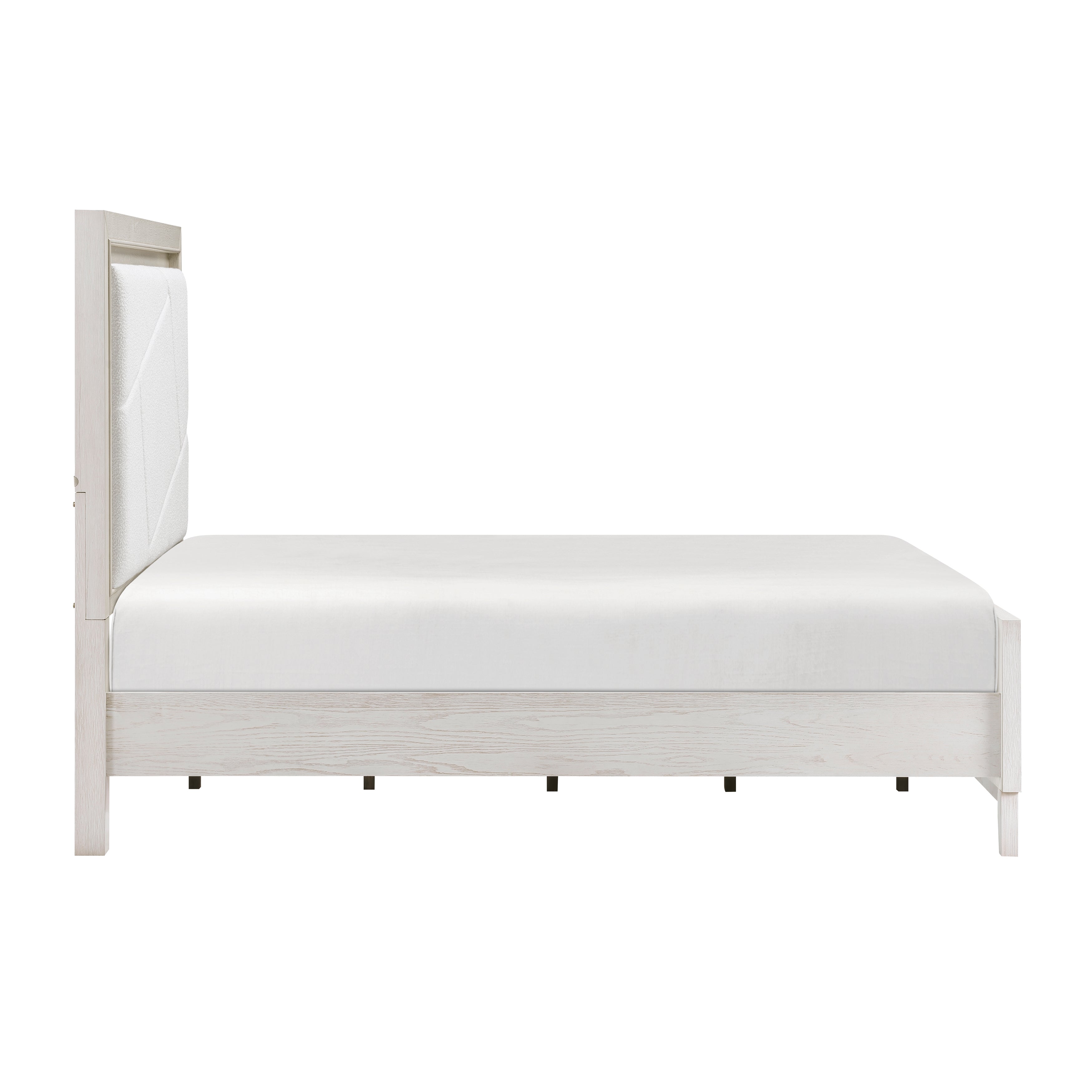 Asteria Antique White Queen Panel Bed from Homelegance - Luna Furniture