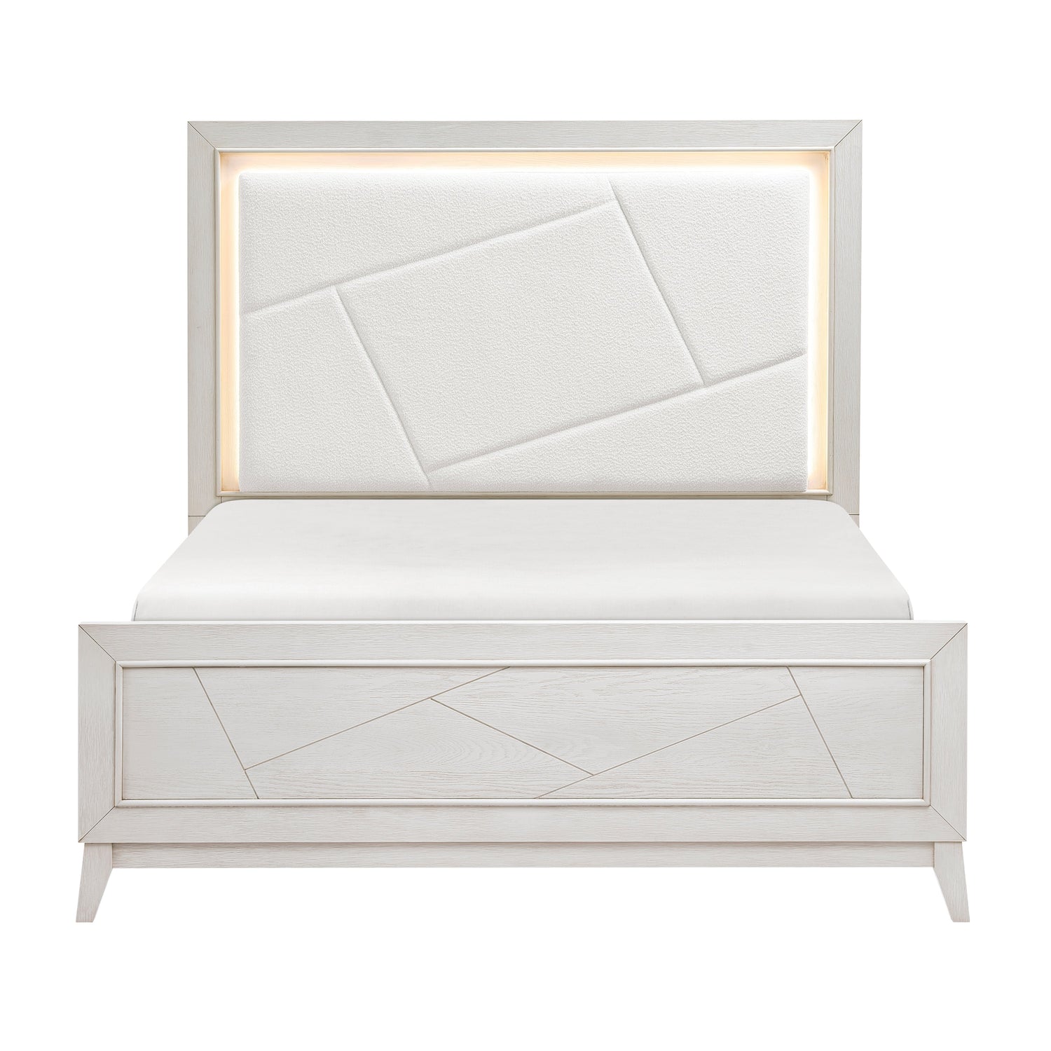 Asteria Antique White Queen Panel Bed from Homelegance - Luna Furniture
