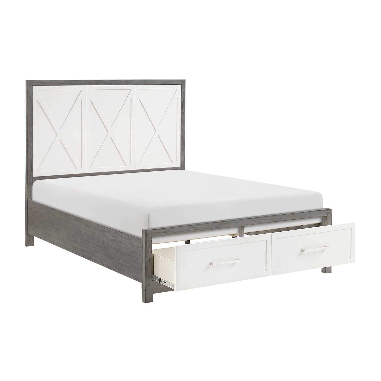 1366F-1* (3) Full Platform Bed with Footboard Storage - 1366F-1*