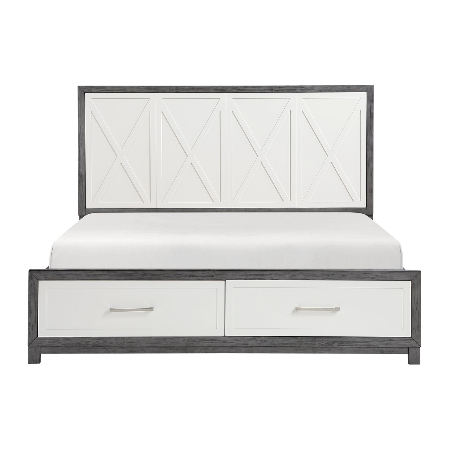 1366K-1EK* (3) Eastern King Platform Bed with Footboard Storage - 1366K-1EK*