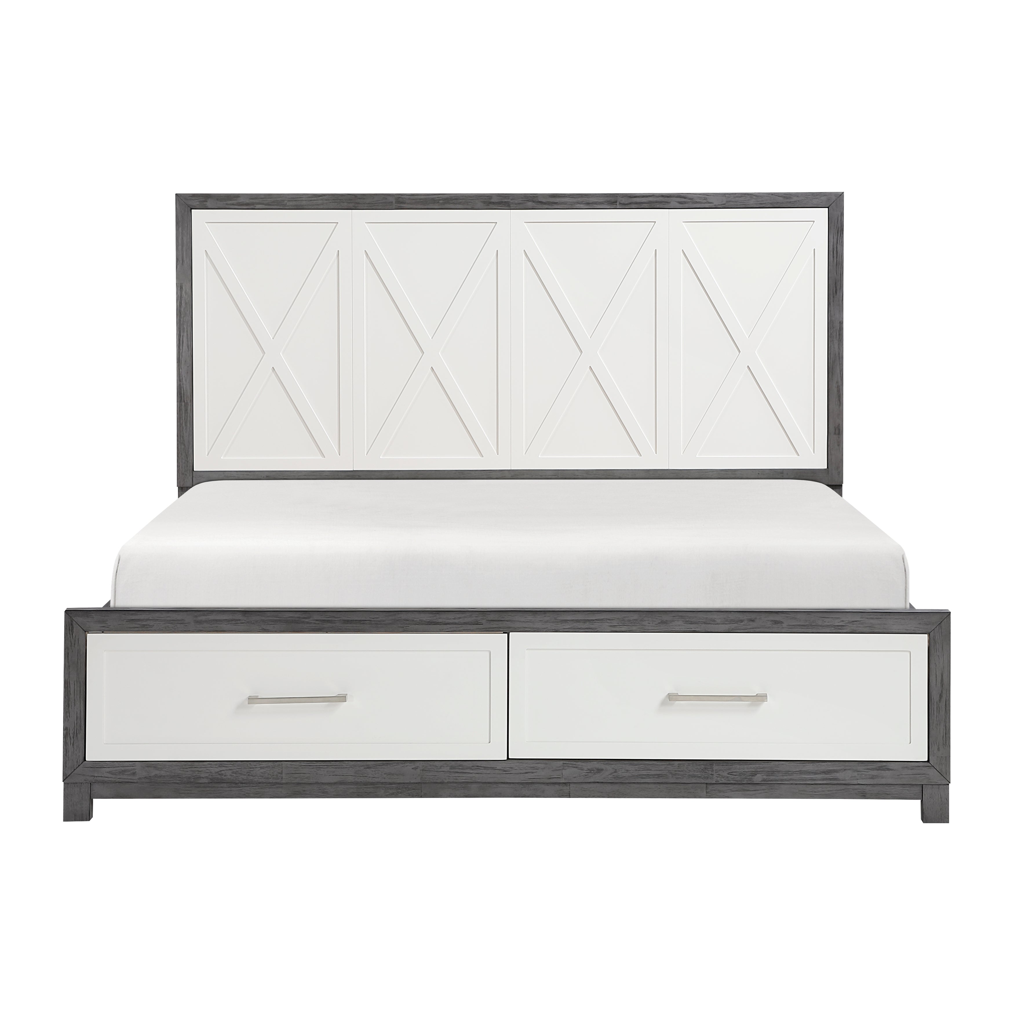 1366K-1EK* (3) Eastern King Platform Bed with Footboard Storage - 1366K-1EK*