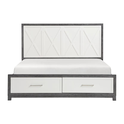 1366K-1EK* (3) Eastern King Platform Bed with Footboard Storage - 1366K-1EK*