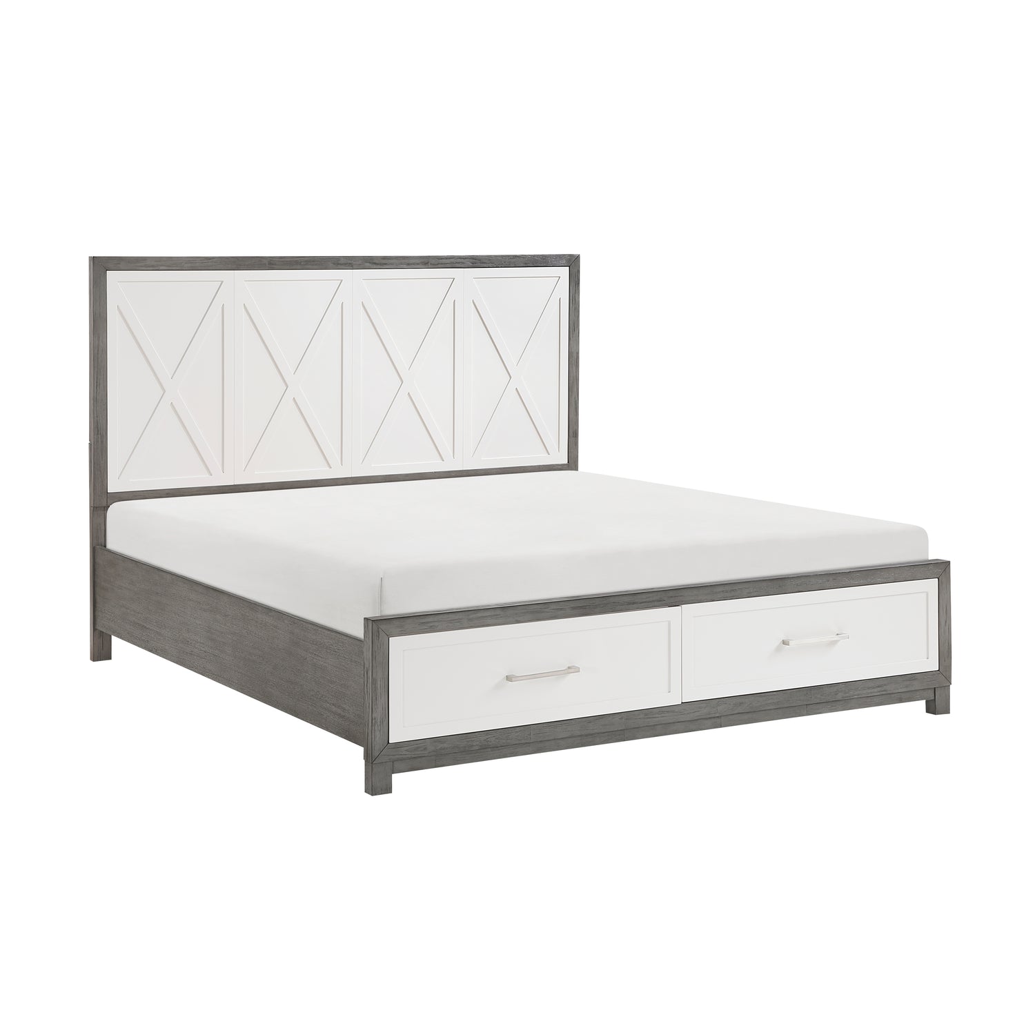 1366K-1EK* (3) Eastern King Platform Bed with Footboard Storage - 1366K-1EK*