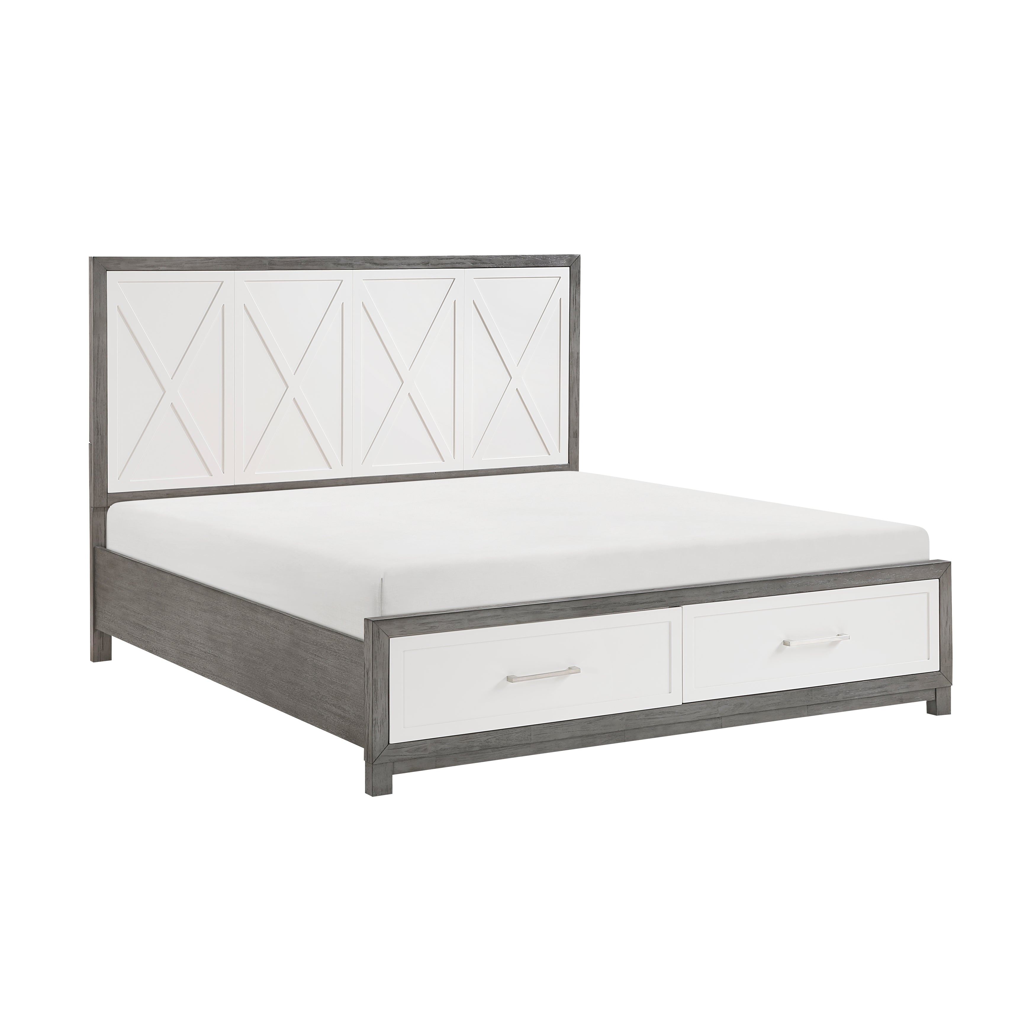 1366K-1EK* (3) Eastern King Platform Bed with Footboard Storage - 1366K-1EK*