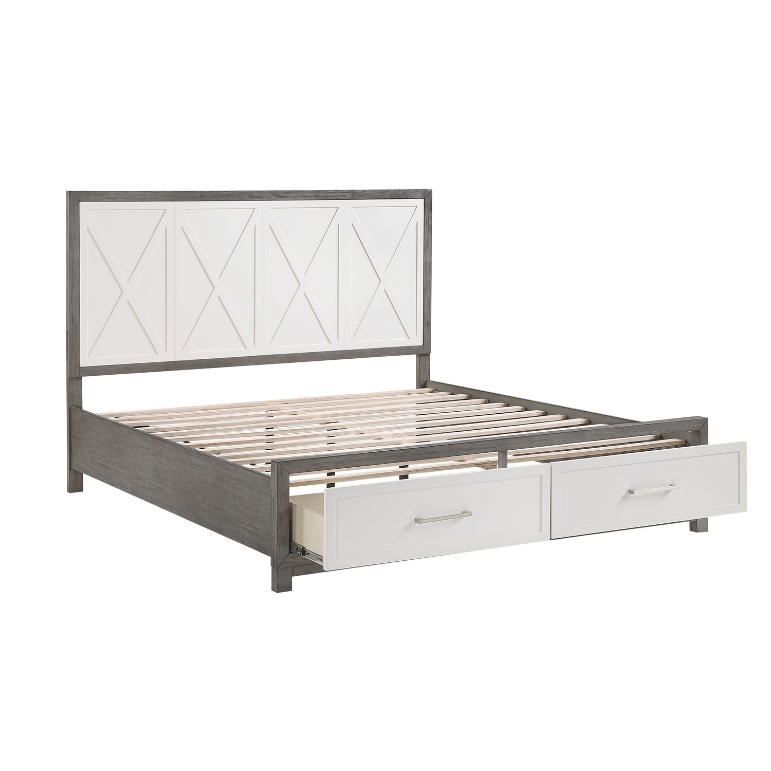 1366K-1EK* (3) Eastern King Platform Bed with Footboard Storage - 1366K-1EK*