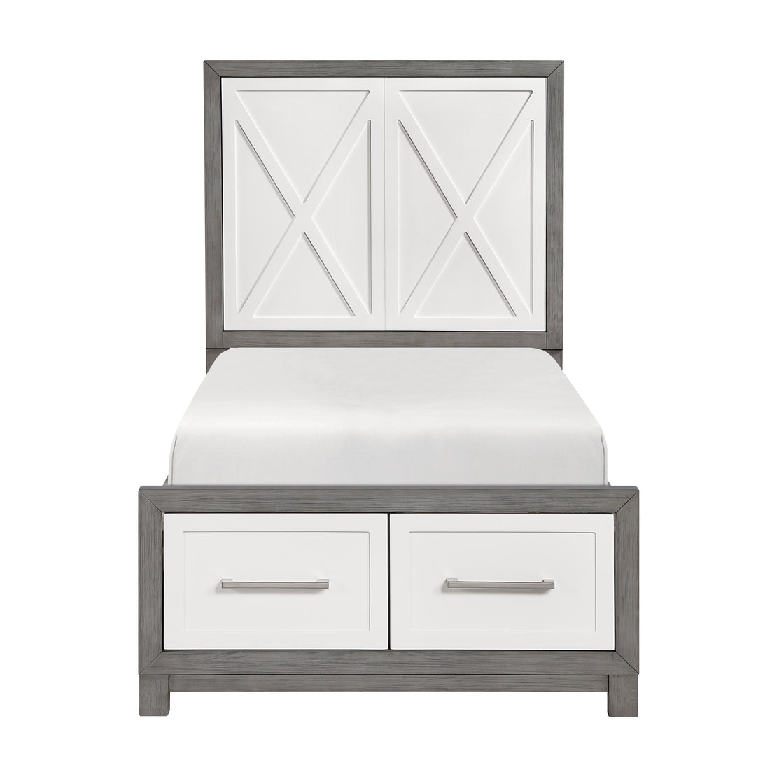 1366T-1* (3) Twin Platform Bed with Footboard Storage - 1366T-1*