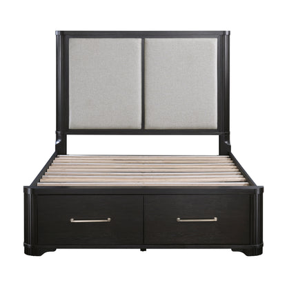1381-1* (3) Queen Platform Bed with Footboard Storage - 1381-1*