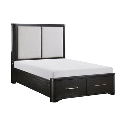 1381-1* (3) Queen Platform Bed with Footboard Storage - 1381-1*