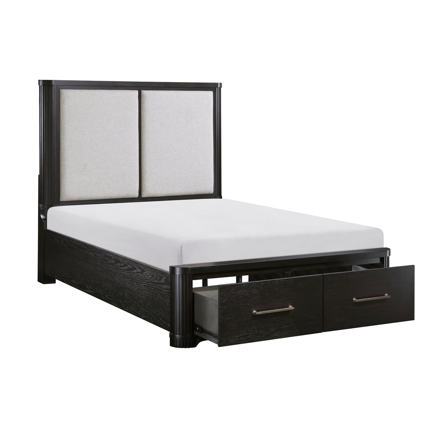 1381-1* (3) Queen Platform Bed with Footboard Storage - 1381-1*
