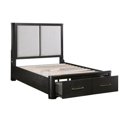 1381-1* (3) Queen Platform Bed with Footboard Storage - 1381-1*