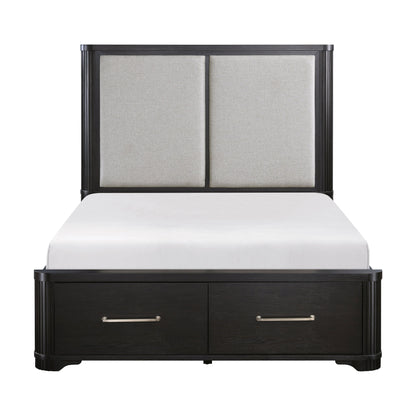 Gilbert Charcoal Storage Platform Bedroom Set from Homelegance - Luna Furniture