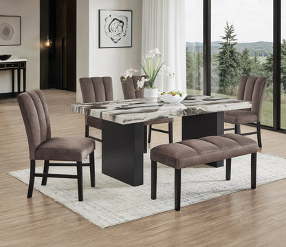 Vega Black/Brown Side Chair, Set of 2 from Crown Mark - Luna Furniture