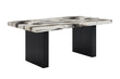 Vega Black Faux Marble Dining Table from Crown Mark - Luna Furniture