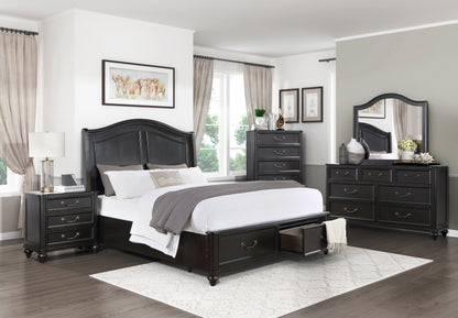 Herman Charcoal Brown Storage Platform Bedroom Set from Homelegance - Luna Furniture