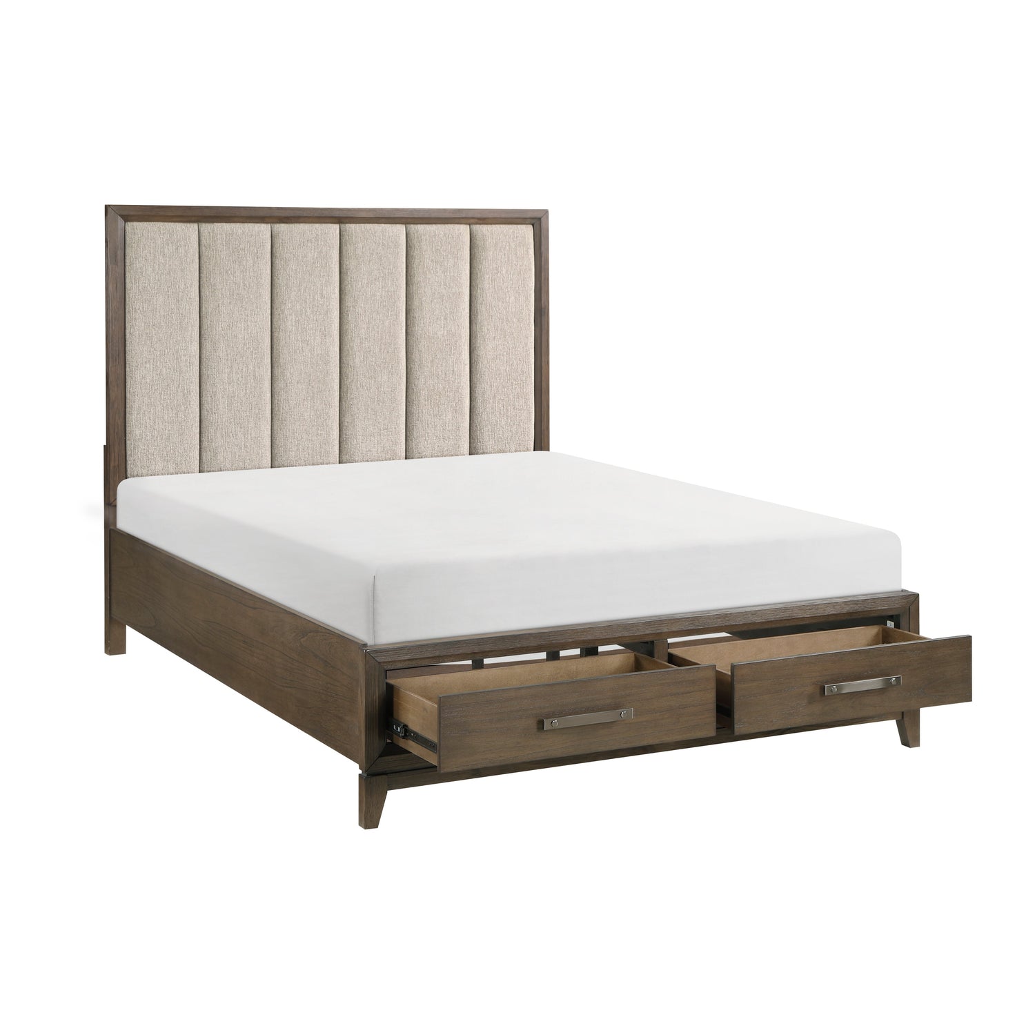 1422N-1* (3) Queen Platform Bed with Footboard Storage - Luna Furniture