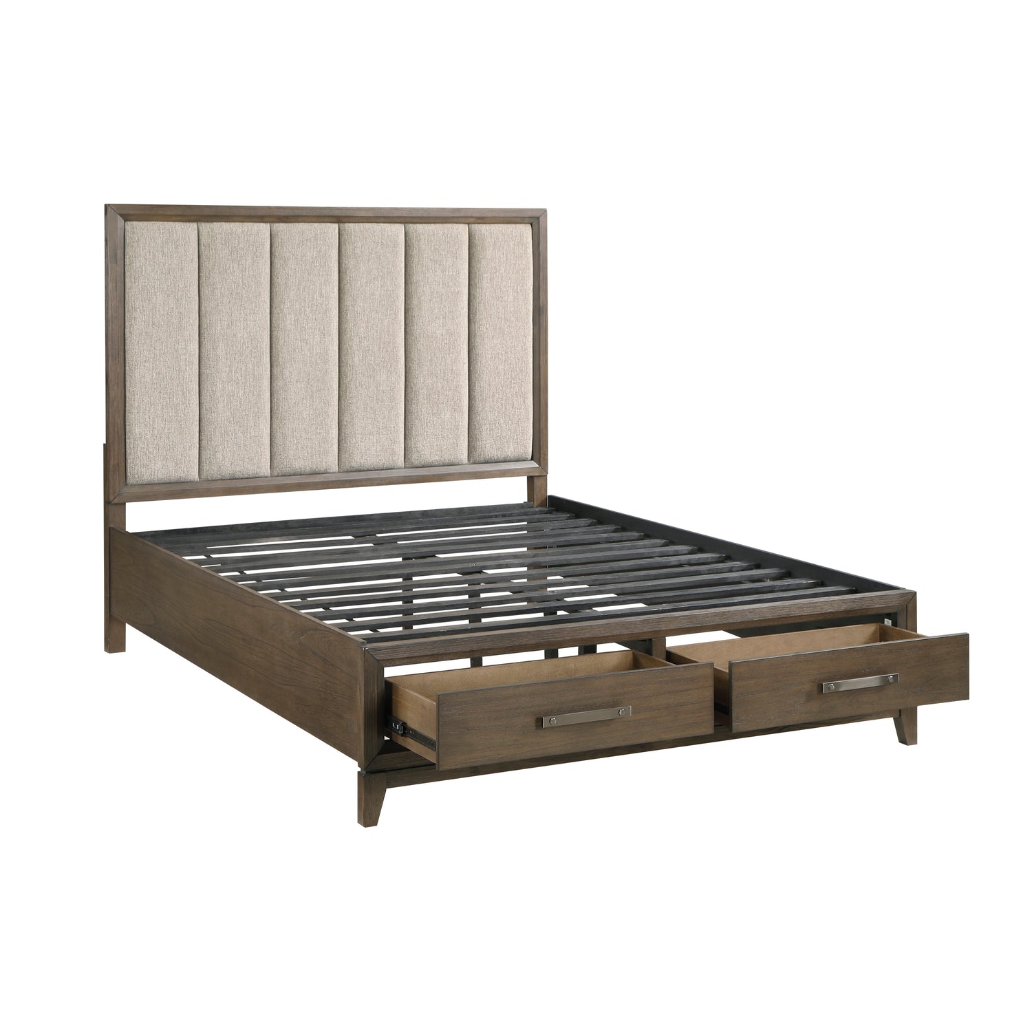 1422N-1* (3) Queen Platform Bed with Footboard Storage - Luna Furniture