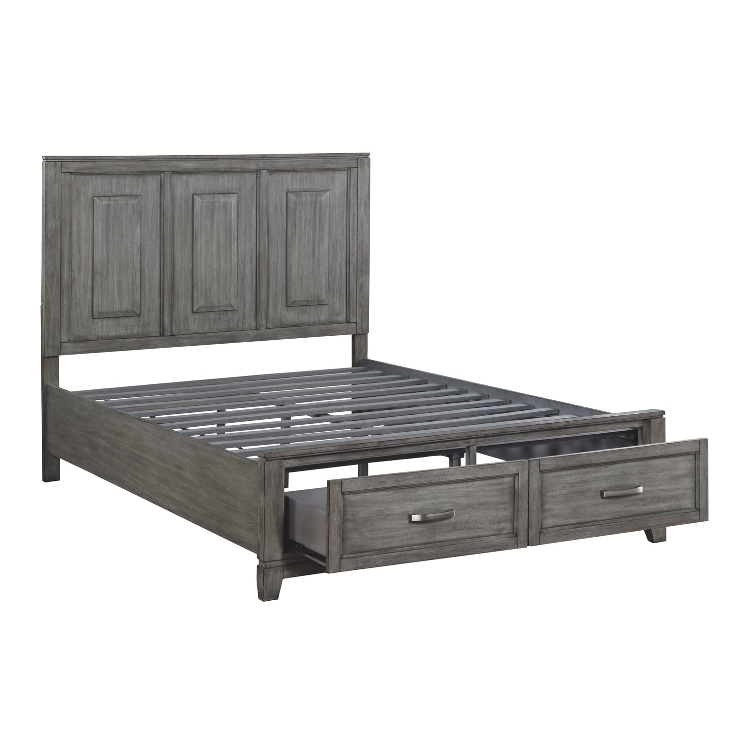 Garretson Gray Queen Storage Platform Bed from Homelegance - Luna Furniture