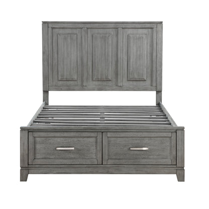 Garretson Gray Full Storage Platform Bed from Homelegance - Luna Furniture