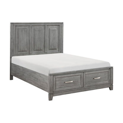 Garretson Gray Full Storage Platform Bed from Homelegance - Luna Furniture