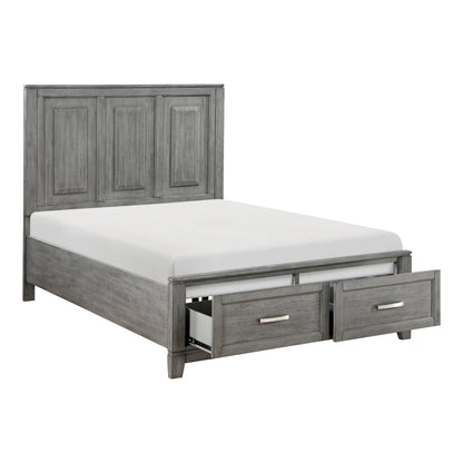 Garretson Gray Full Storage Platform Bed from Homelegance - Luna Furniture