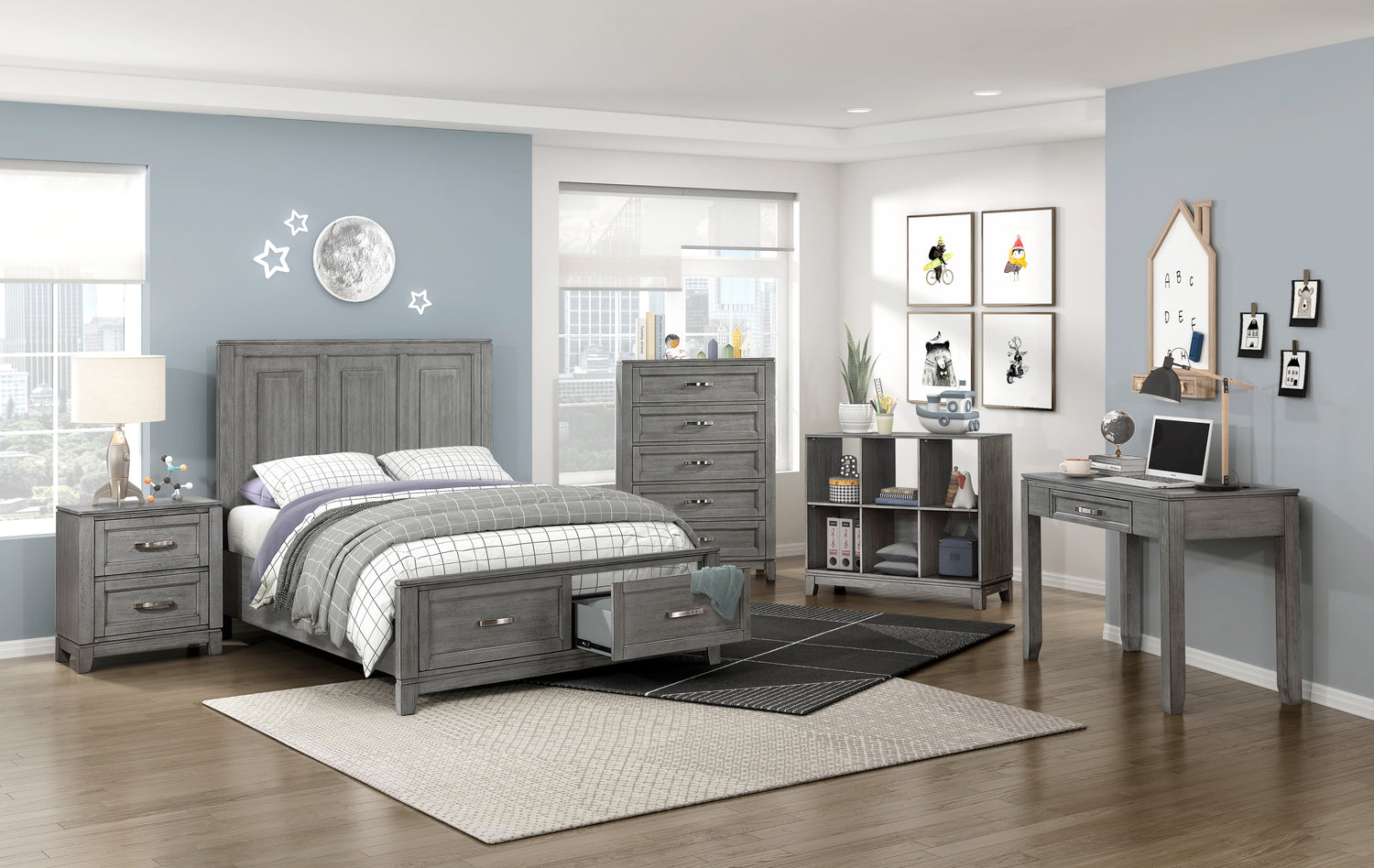 1450F-1* (3) Full Platform Bed with Footboard Storage - 1450F-1*