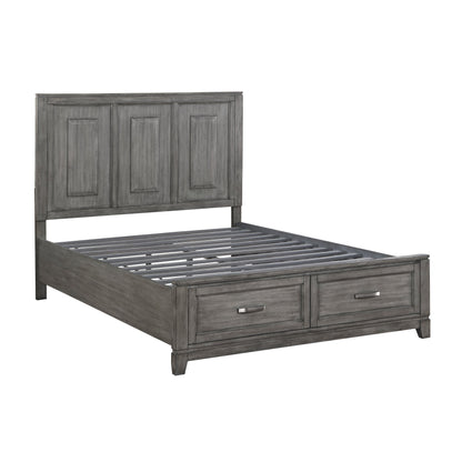 Garretson Gray King Storage Platform Bed from Homelegance - Luna Furniture