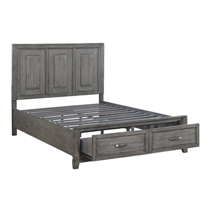 Garretson Gray King Storage Platform Bed from Homelegance - Luna Furniture