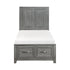 Garretson Gray Twin Storage Platform Bed from Homelegance - Luna Furniture