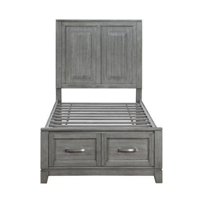 Garretson Gray Twin Storage Platform Bed from Homelegance - Luna Furniture