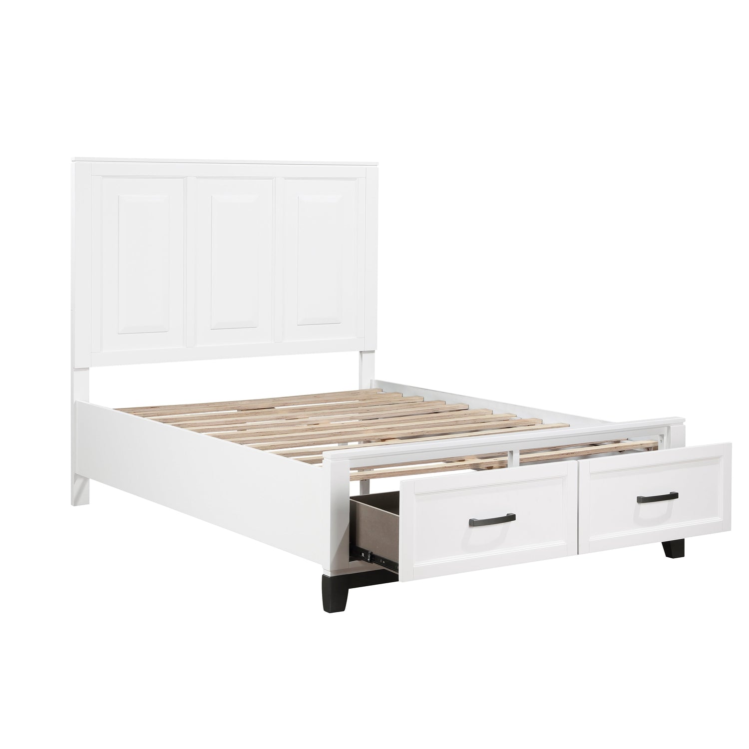 Garretson White Full Storage Platform Bed from Homelegance - Luna Furniture