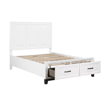 Garretson White Full Storage Platform Bed from Homelegance - Luna Furniture