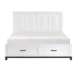Garretson White King Storage Platform Bed from Homelegance - Luna Furniture