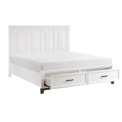 Garretson White Storage Platform Bedroom Set from Homelegance - Luna Furniture