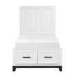 Garretson White Twin Storage Platform Bed from Homelegance - Luna Furniture