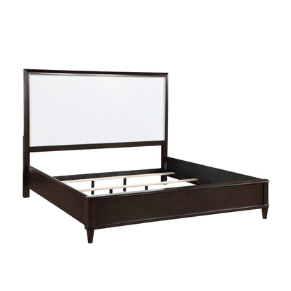 Niles White/Cherry Queen Panel Bed from Homelegance - Luna Furniture