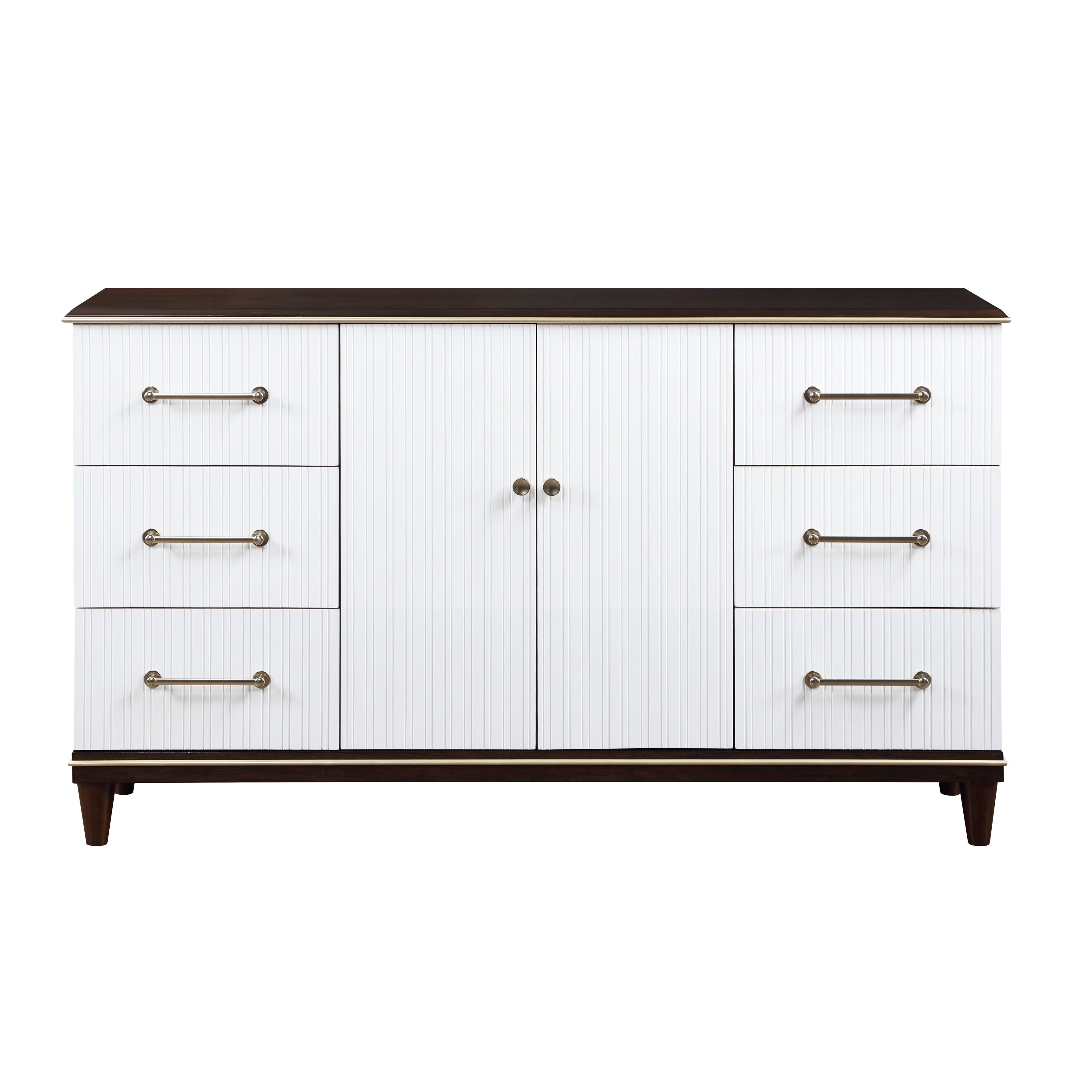 Niles White/Cherry Panel Bedroom Set from Homelegance - Luna Furniture