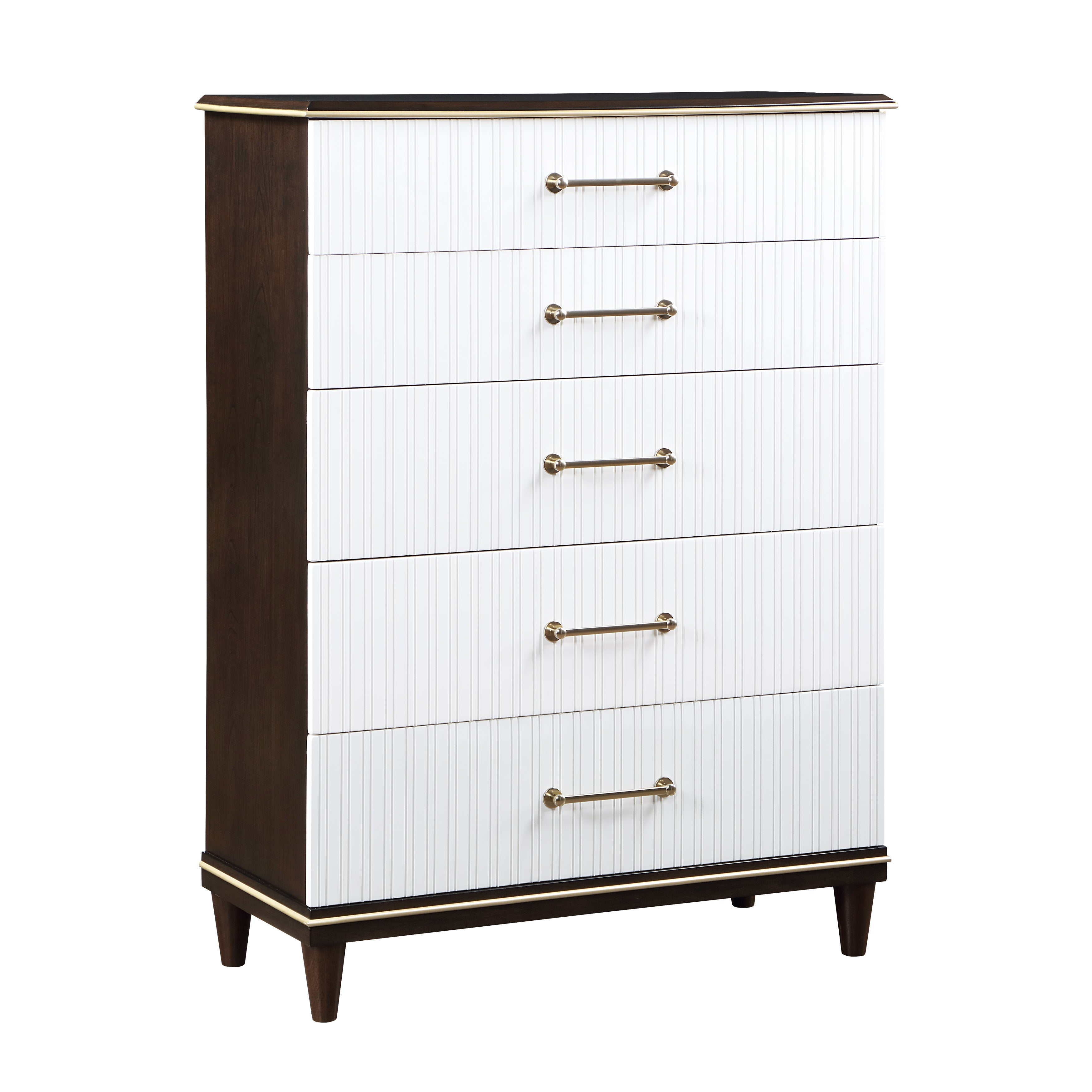 Niles White/Cherry Panel Bedroom Set from Homelegance - Luna Furniture