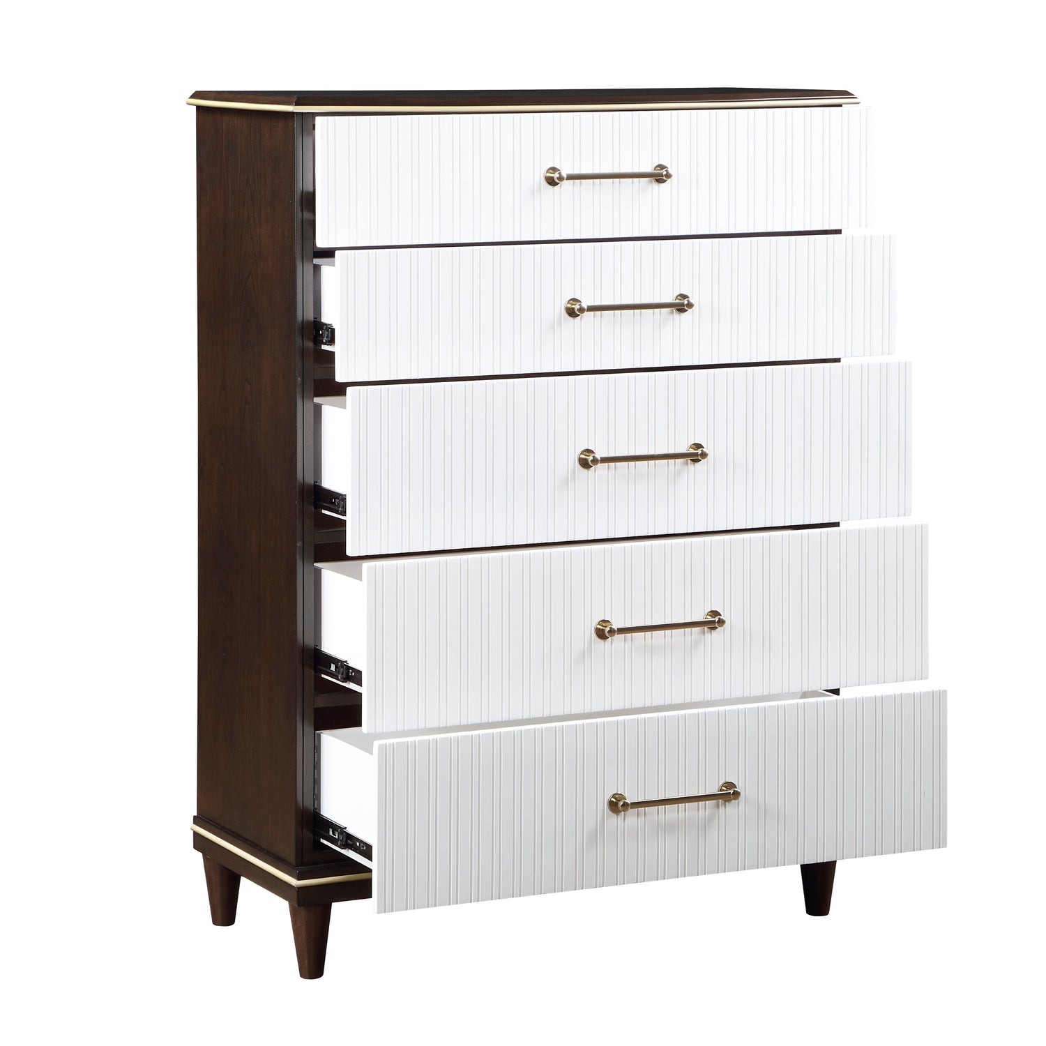 Niles White/Cherry Panel Bedroom Set from Homelegance - Luna Furniture