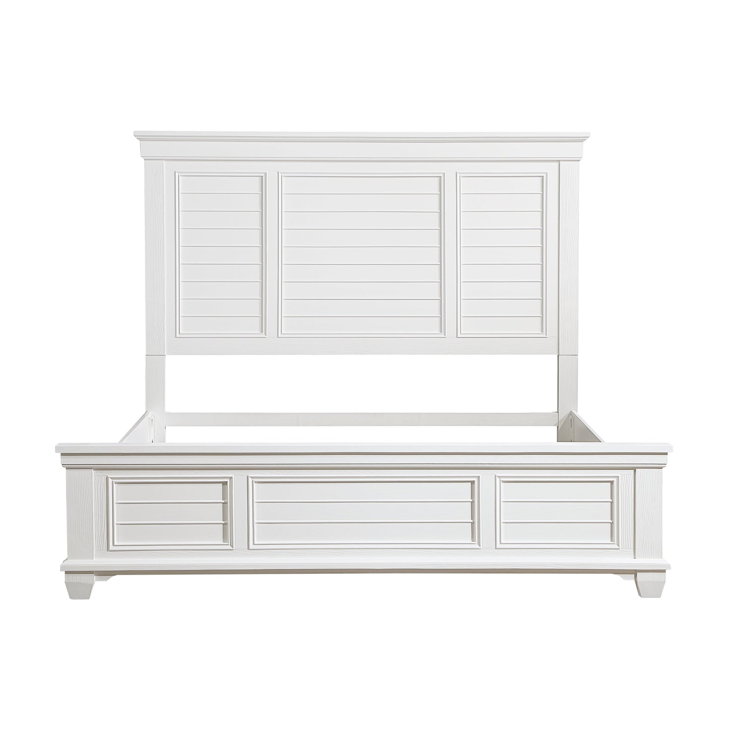 Mackinac White King Panel Bed from Homelegance - Luna Furniture
