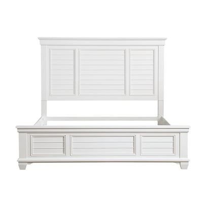 Mackinac White King Panel Bed from Homelegance - Luna Furniture