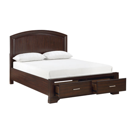 Hudson Cherry Full Storage Platform Bed from Homelegance - Luna Furniture