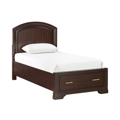 Hudson Cherry Twin Storage Platform Bed from Homelegance - Luna Furniture