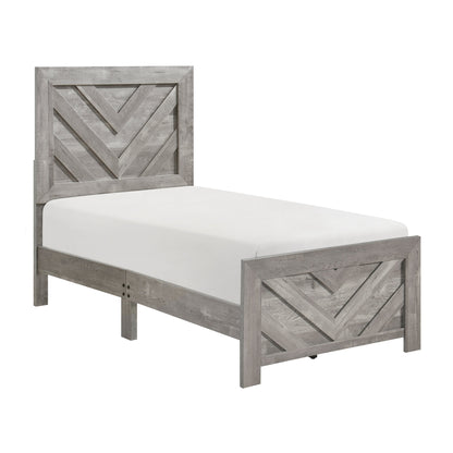 Corbin Gray V-Pattern Panel Youth Bedroom Set from Homelegance - Luna Furniture