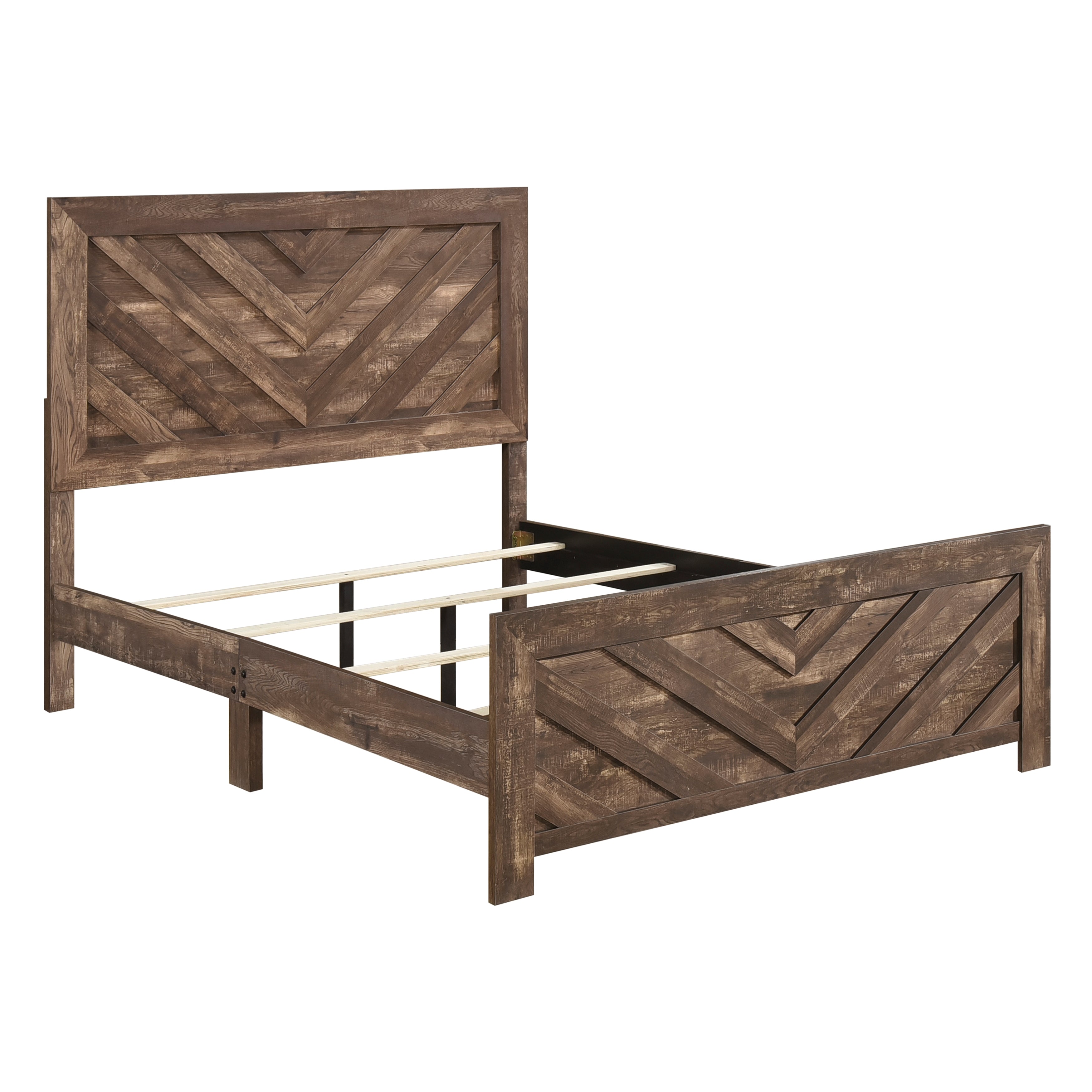 Corbin Brown V-Pattern Panel Bedroom Set from Homelegance - Luna Furniture