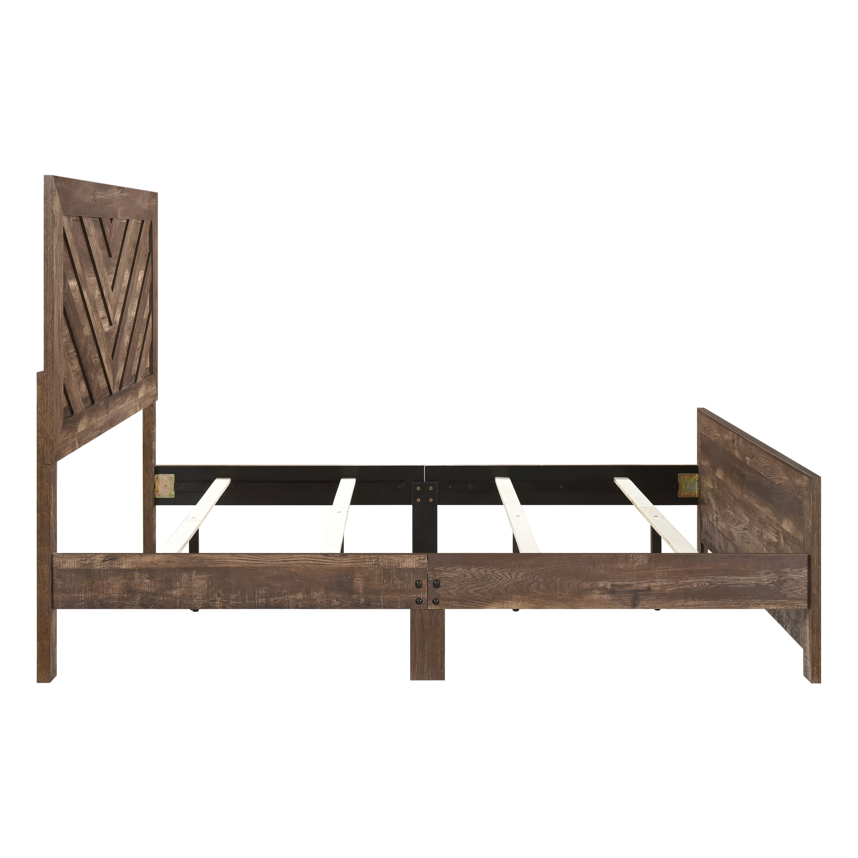 Corbin Brown V-Pattern Panel Bedroom Set from Homelegance - Luna Furniture