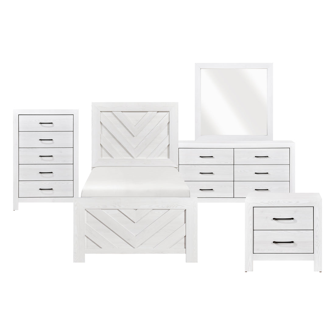 1534NPWHT-1*9 5pc Set (TB+NS+DR+MR+CH) - 1534NPWHT-1*9
