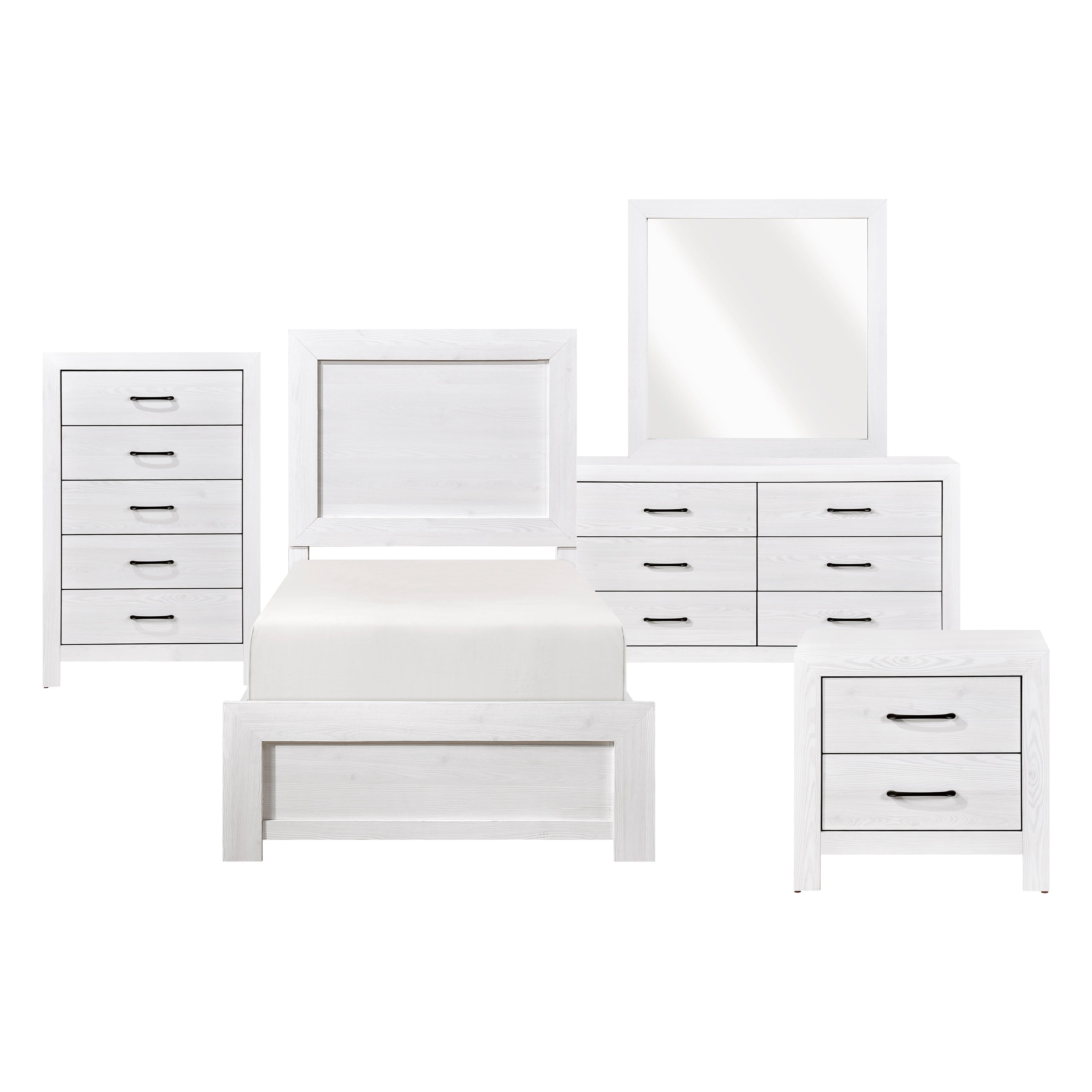 1534WHT-1*9 5pc Set (TB+NS+DR+MR+CH) - 1534WHT-1*9