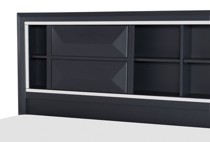 Rosemont Midnight Blue King Storage Platform Bed from Homelegance - Luna Furniture