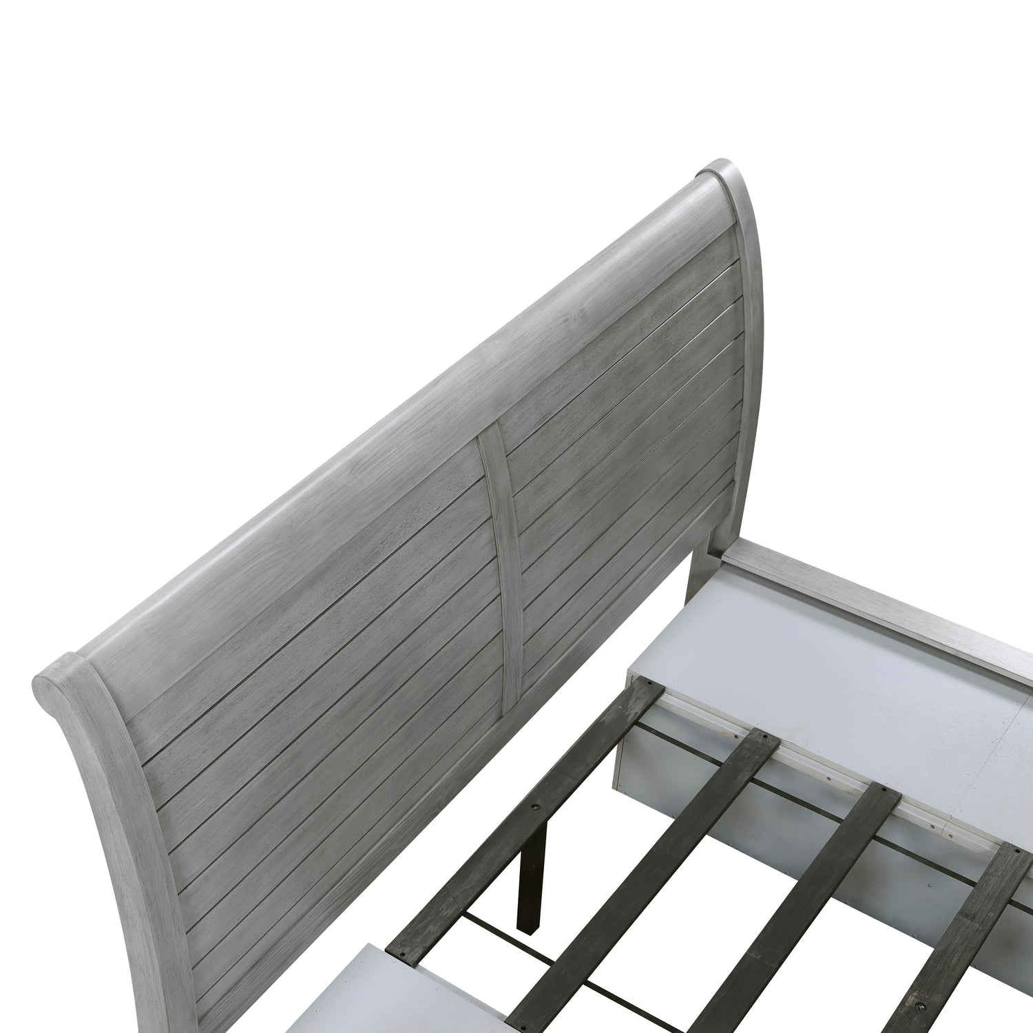 Logandale Antique Gray Queen Sleigh Storage Platform Bed from Homelegance - Luna Furniture